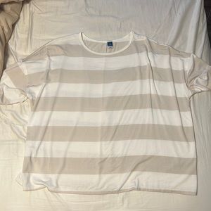 Oversized Luxe Striped Tee for Women